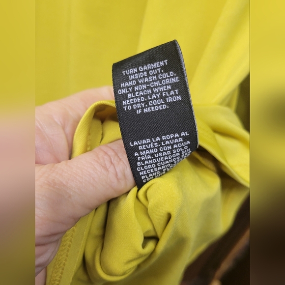 Zac & Rachel XL Yellow Top 3/4 Open Embroidery Sleeves - Picture 5 of 7